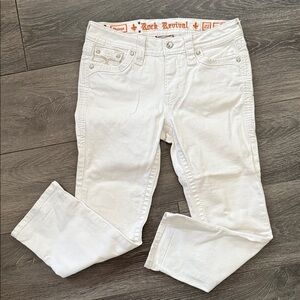 Rock Revival Women's Crisp White Straight Leg Jeans